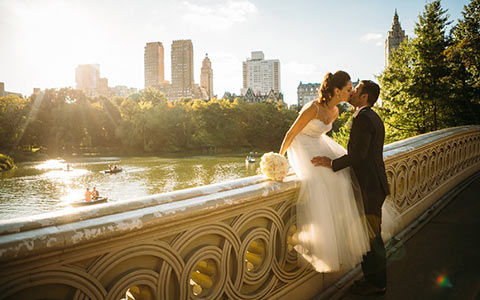 Central park, New York USA, místo na svatbu.
